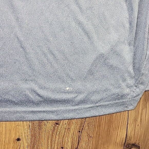 McDonalds Shirt Womens Medium Blue 3/4 Zip Work Short Sleeve - Picture 7 of 7